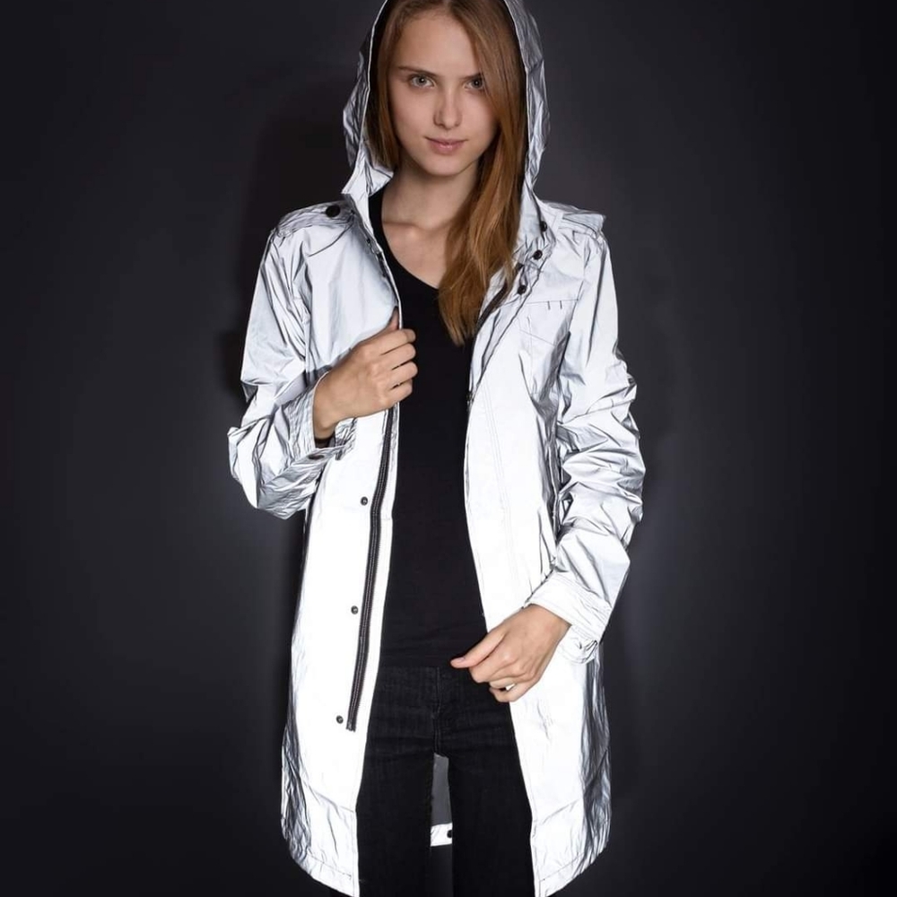 Frank & Lu  Silver Reflective Parka Jacket